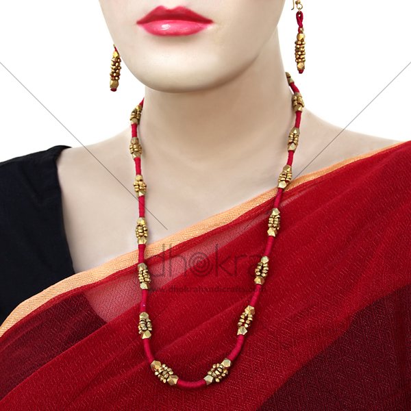 Dhokra Tassel Avanti Set | buy Dhokra jewellery online | Dhokra